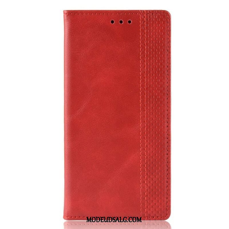 Cover Samsung Galaxy A42 5G Flip Cover Stiliseret Vintage Lædereffekt