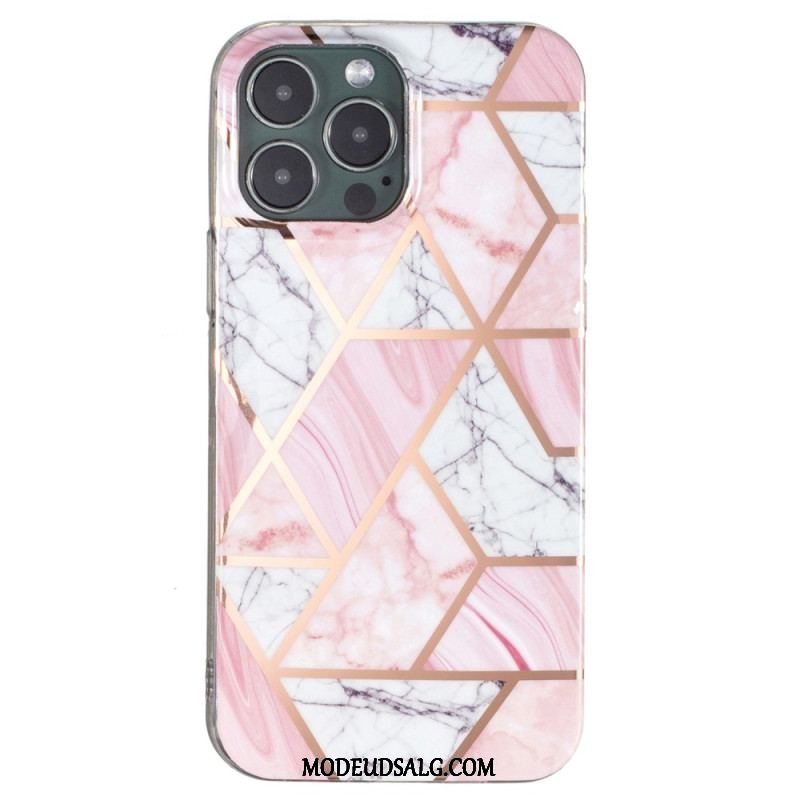 Cover iPhone 15 Pro Max Geometrisk Marmor