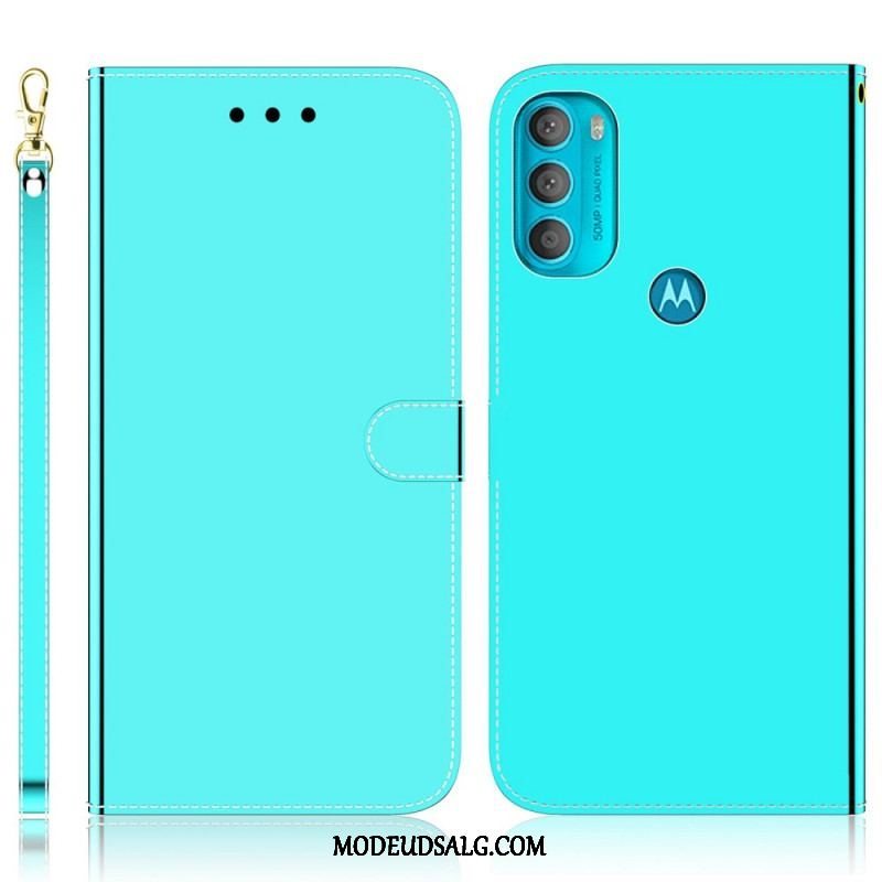 Flip Cover Moto G71 5G Spejlcover I Imiteret Læder