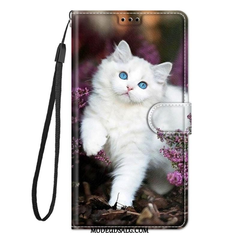 Flip Cover Samsung Galaxy M23 5G Med Snor Thong Cat Fan
