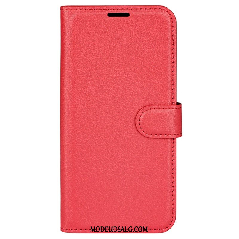 Flip Cover Til Xiaomi 14 Pro Klassisk Litchi Imiteret Læder