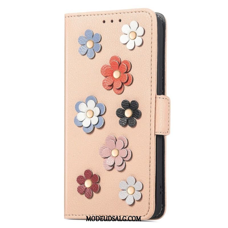 Flip Cover Xiaomi 13 Dekorative Blomster