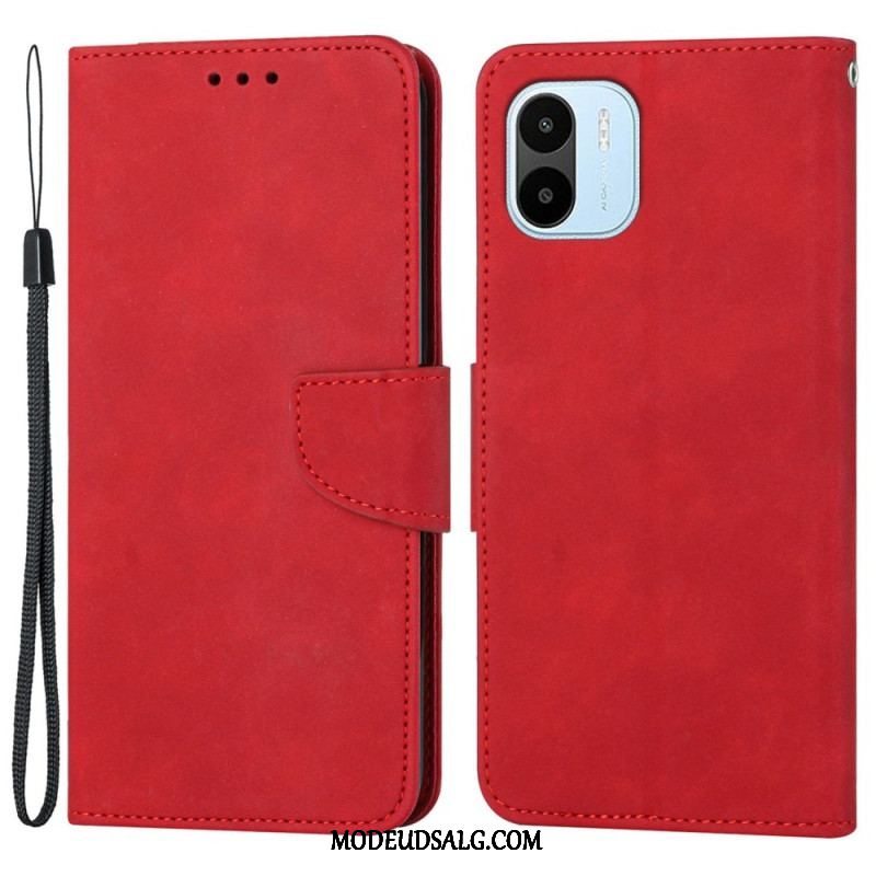 Flip Cover Xiaomi Redmi A1 Ensfarvet Snor