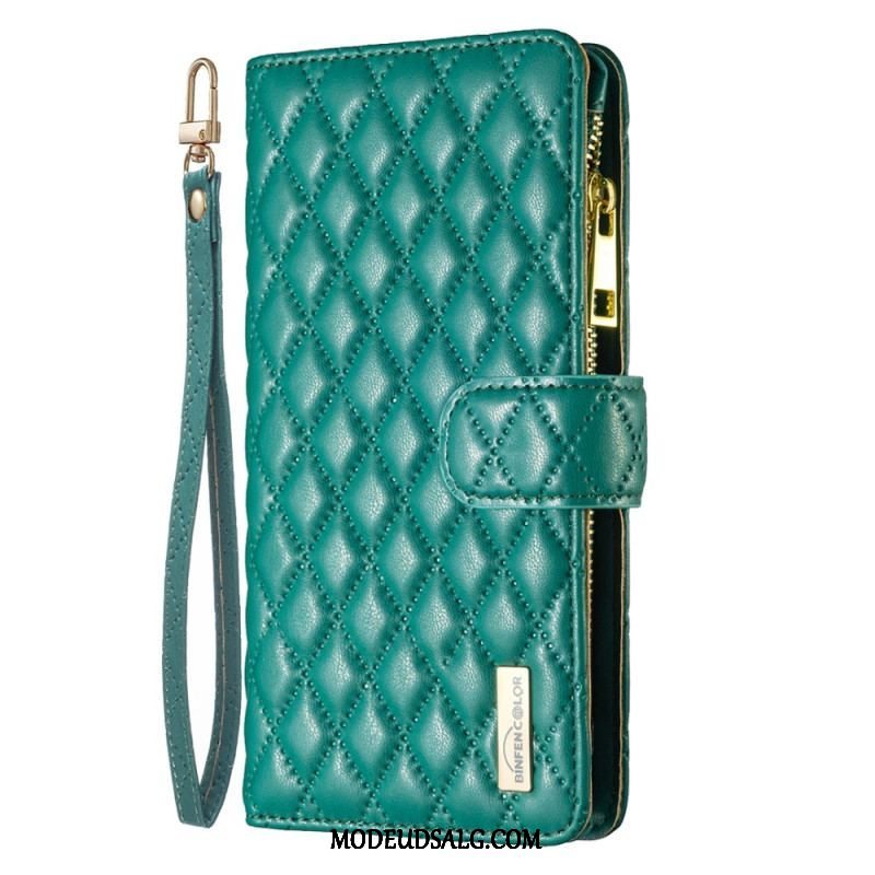 Flip Cover Xiaomi Redmi Note 12 5G Binfen Farvestil Quiltet