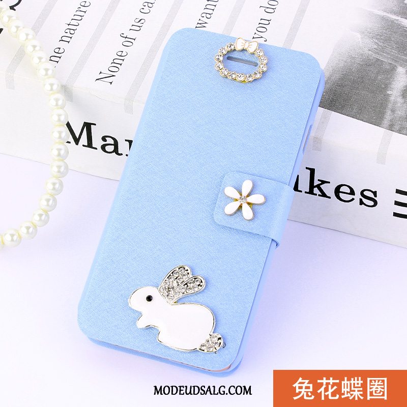 Huawei Y5 2018 Etui / Cover Folio Alt Inklusive Rød Lædertaske Anti-fald