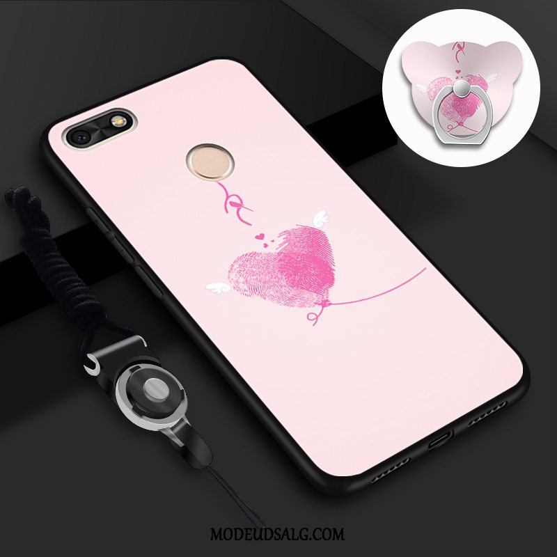 Huawei Y6 Pro 2017 Etui / Cover Silikone Blå Anti-fald Hængende Ornamenter Af Personlighed