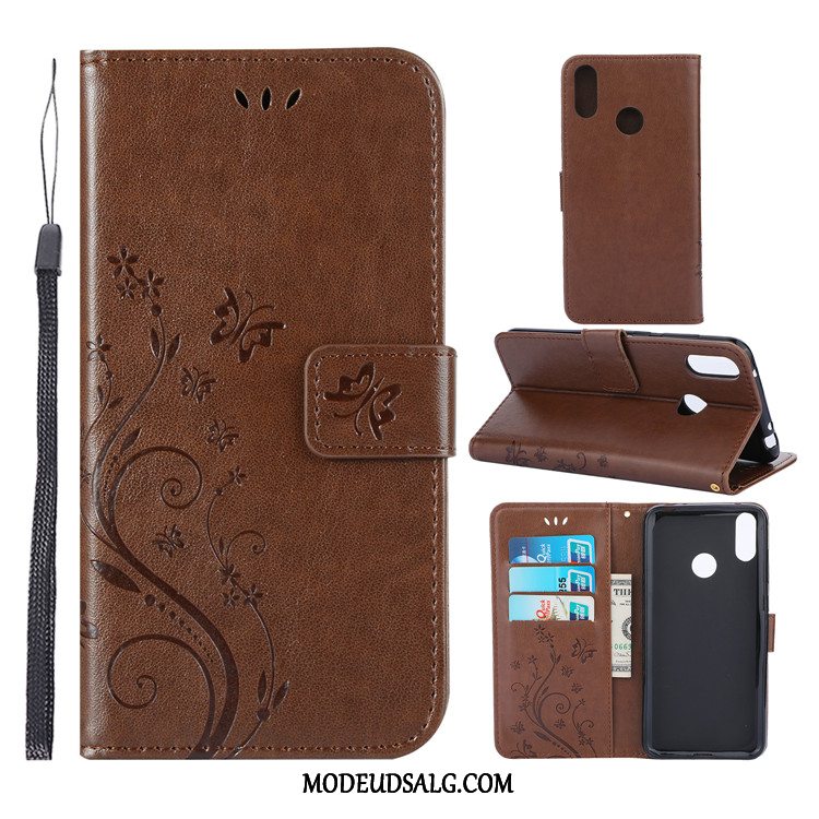 Huawei Y7 2019 Etui Cover Alt Inklusive Beskyttelse Folio Lilla