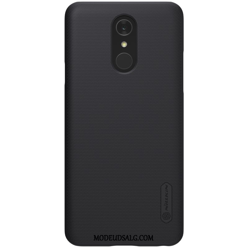 Lg Q7 Etui Membrane Beskyttelse Guld Nubuck Høj