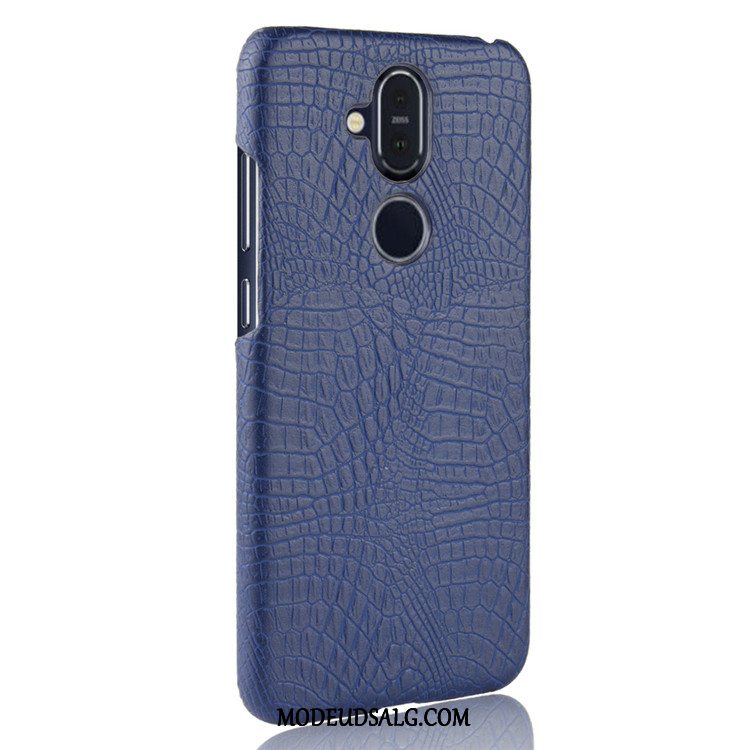 Nokia 8.1 Etui Kvalitet Læder Krokodille Mønster Cover Hård