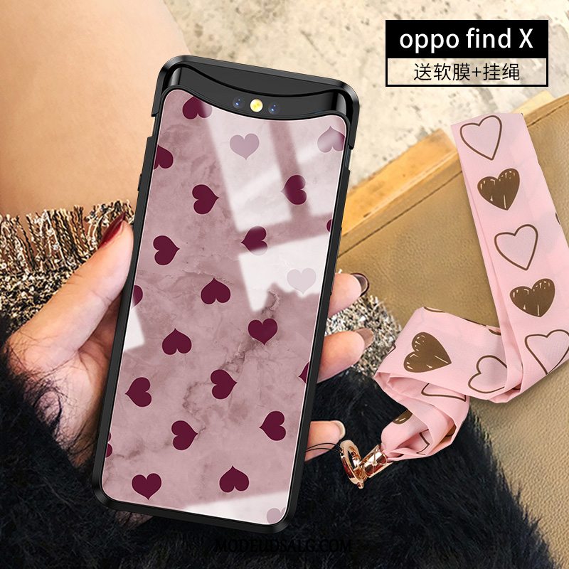Oppo Find X Etui Membrane Mode Hjerte Silke Glas