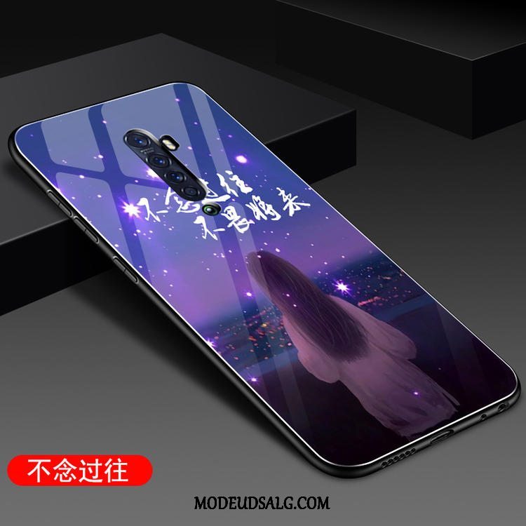 Oppo Reno 2 Etui Hård Glas Net Red Kærlighed Trend