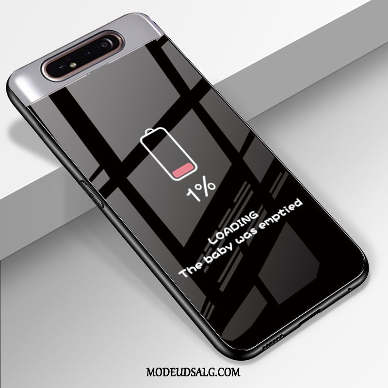 Samsung Galaxy A80 Etui Cover Simple Glas Silikone Beskyttelse