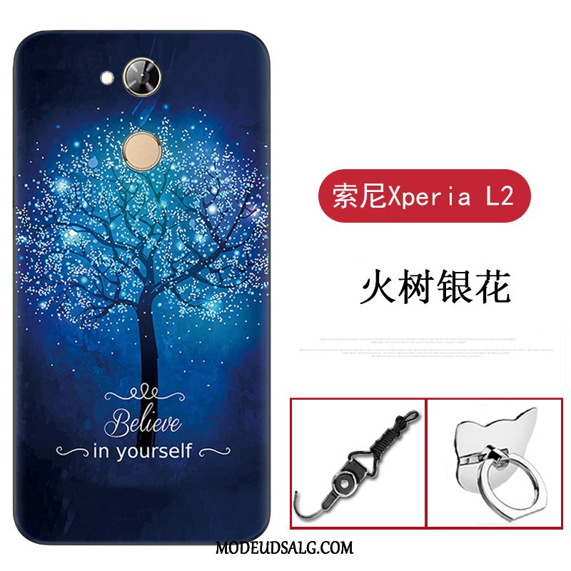 Sony Xperia L2 Etui / Cover Alt Inklusive Blå Silikone Ny