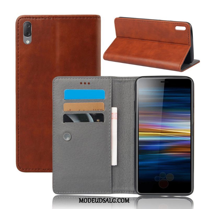 Sony Xperia L3 Etui Læder Alt Inklusive Cover Beskyttelse Rød