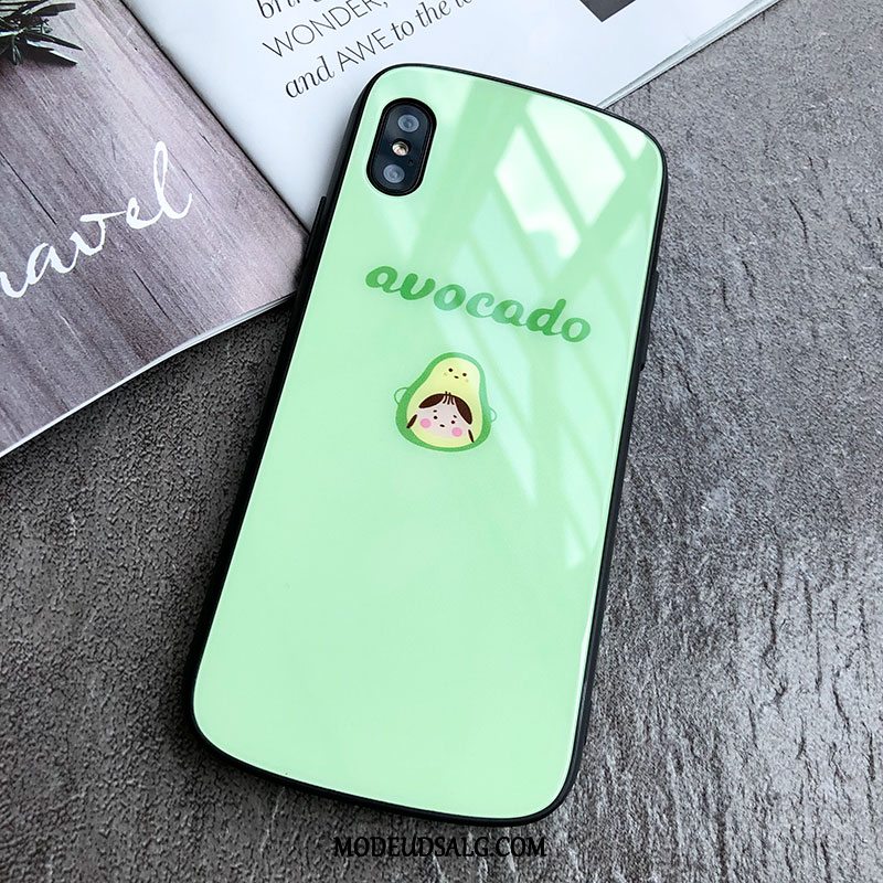 iPhone Xs Etui Silikone Cartoon Trendy Net Red Glas