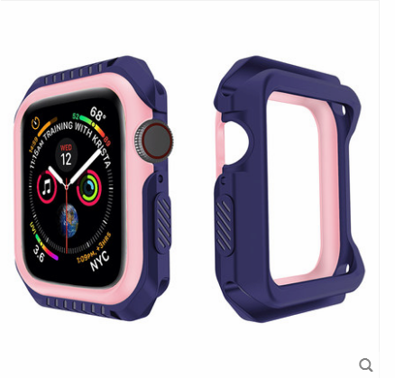 Apple Watch Series 1 Etui / Cover Beskyttelse Silikone Anti-fald Ramme Blå