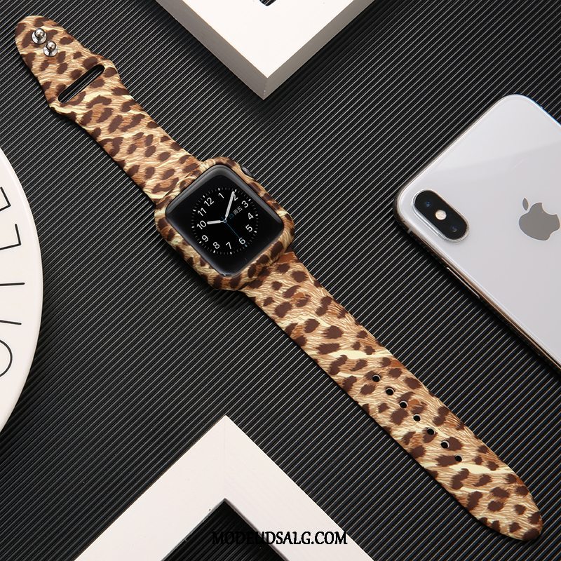 Apple Watch Series 2 Etui Khaki Beskyttelse Tryk Leopard Trendy