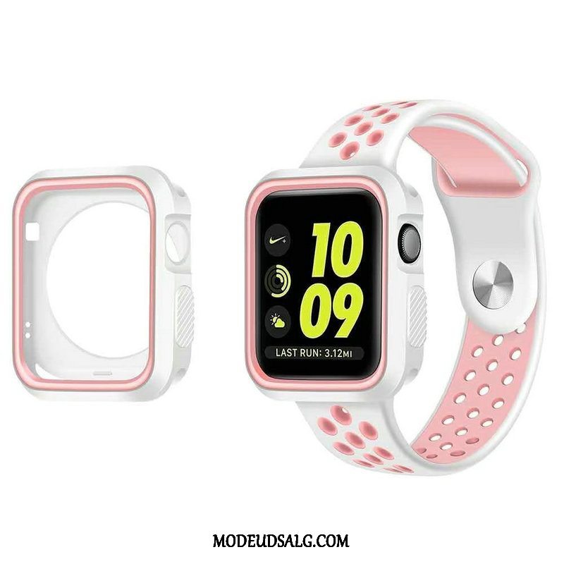 Apple Watch Series 5 Etui Sport Beskyttelse Silikone Cover Hvid