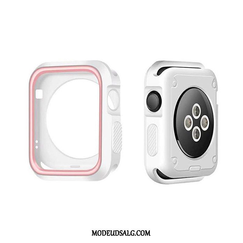 Apple Watch Series 5 Etui Tilbehør Blød Silikone Cover Hvid