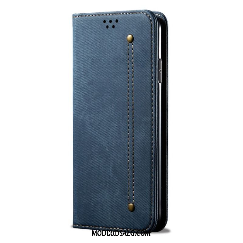 Cover Huawei P60 Pro Flip Cover Jeansstof