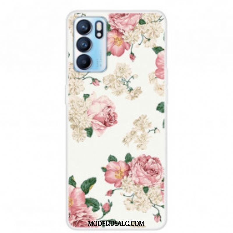 Cover Oppo Reno 6 5G Sømløse Liberty-blomster