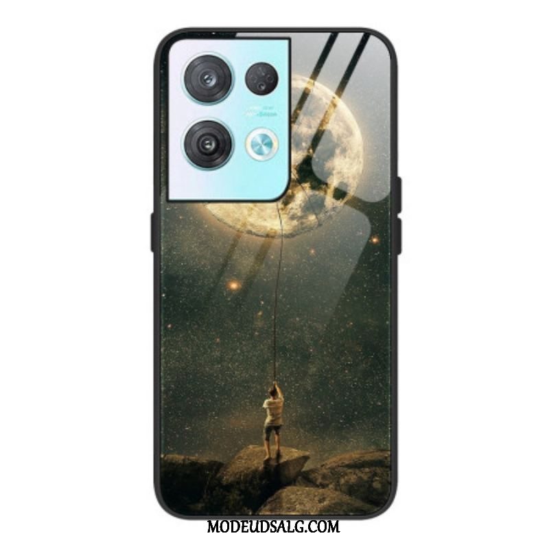 Cover Oppo Reno 8 Pro Moon Man Hærdet Glas