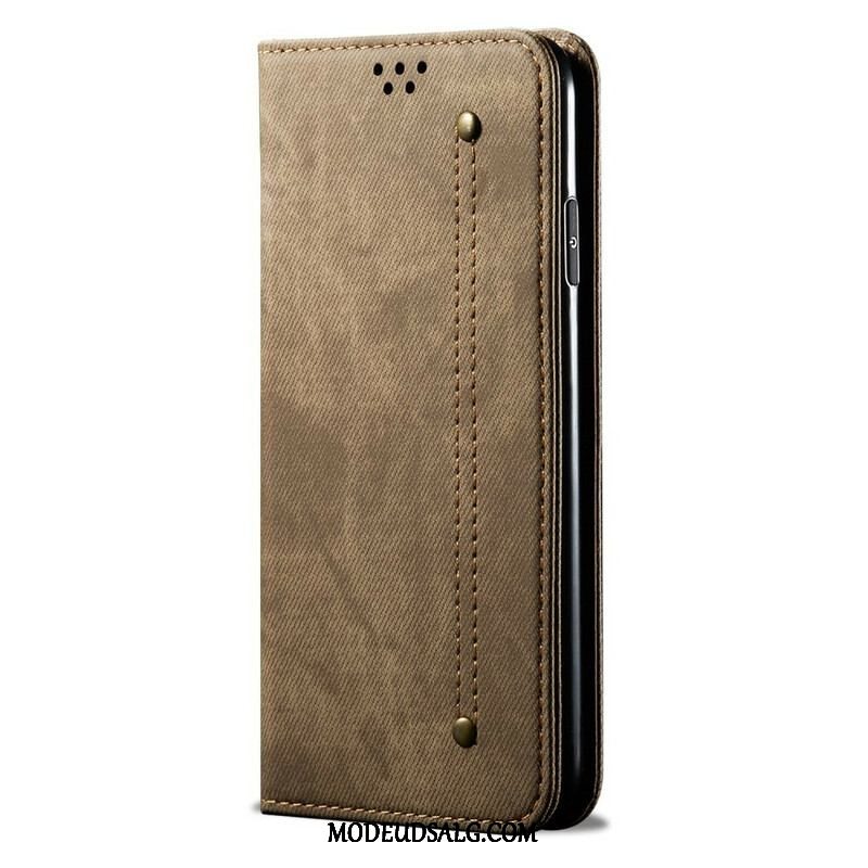 Cover Samsung Galaxy A42 5G Flip Cover Denim Stof