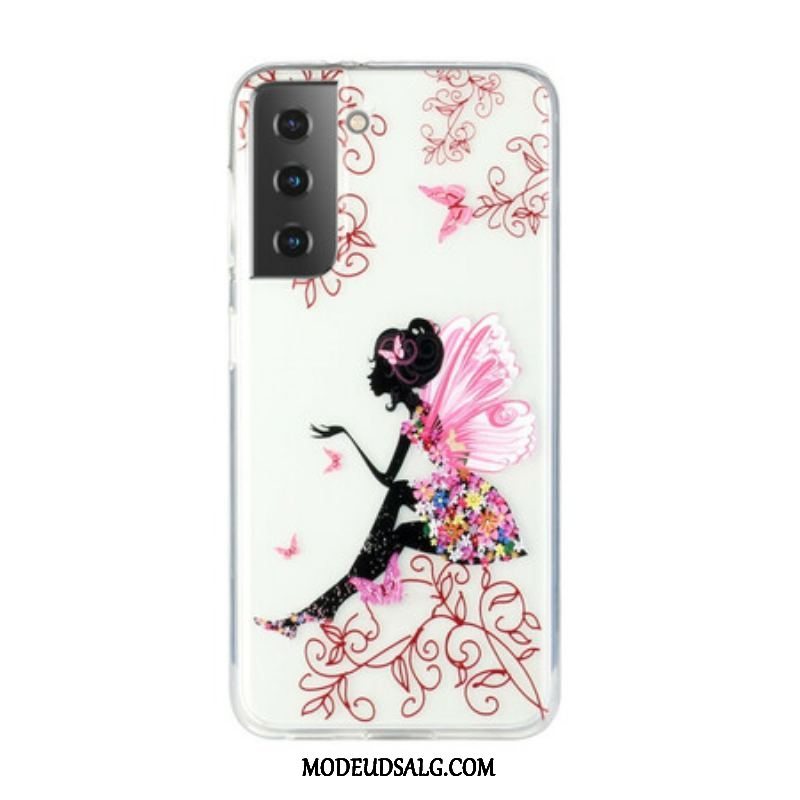 Cover Samsung Galaxy S21 5G Gennemsigtig Blomsterfe