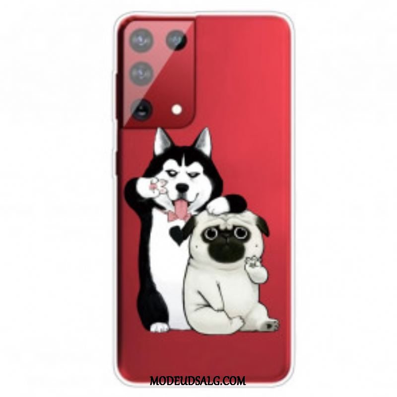 Cover Samsung Galaxy S21 Ultra 5G Sjove Hunde