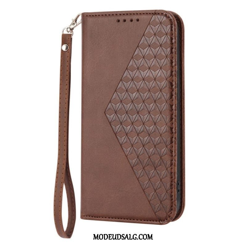 Cover Samsung Galaxy S23 Plus 5G Med Snor Flip Cover 3d Mønster Strappy