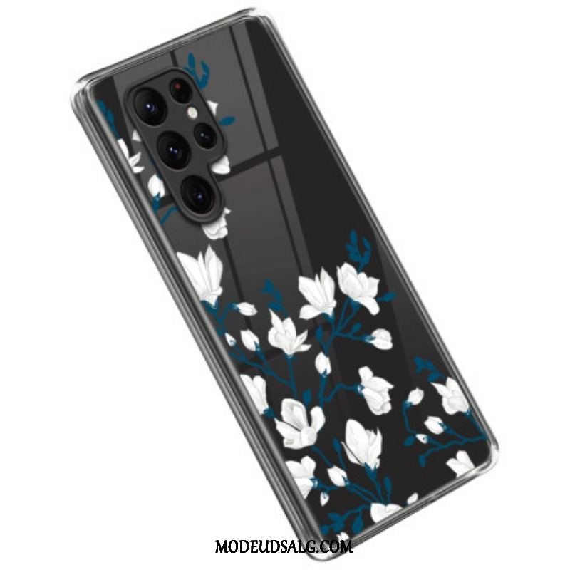 Cover Samsung Galaxy S23 Ultra 5G Hvide Blomster