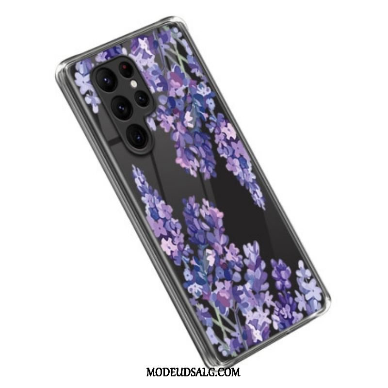 Cover Samsung Galaxy S23 Ultra 5G Sømløse Lilla Blomster