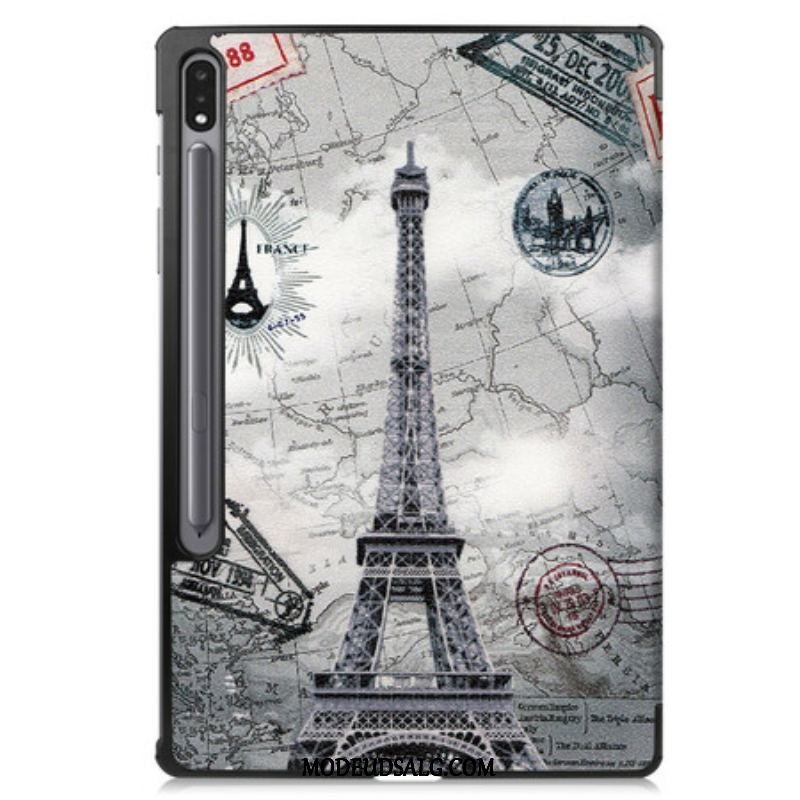 Cover Samsung Galaxy Tab S7 FE Eiffeltårnet Stylus Holder