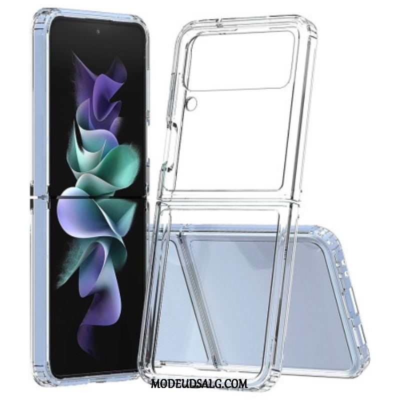 Cover Samsung Galaxy Z Flip 4 Flip Cover Transparent Forstærket Kontur