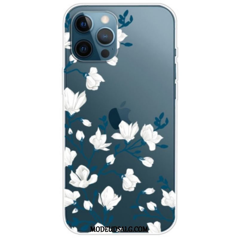 Cover iPhone 14 Pro Sømløse Hvide Blomster