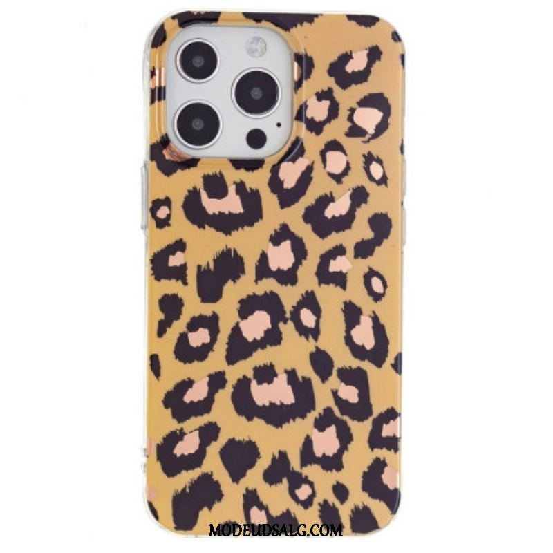 Cover iPhone 15 Pro Leopardmønster