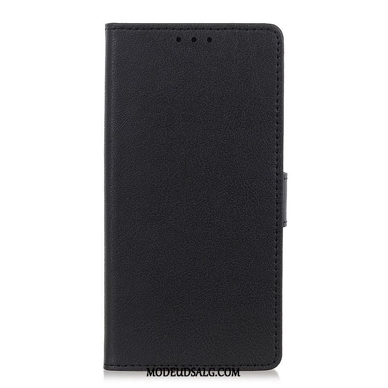 Flip Cover Moto G200 5G Enkel Lædereffekt