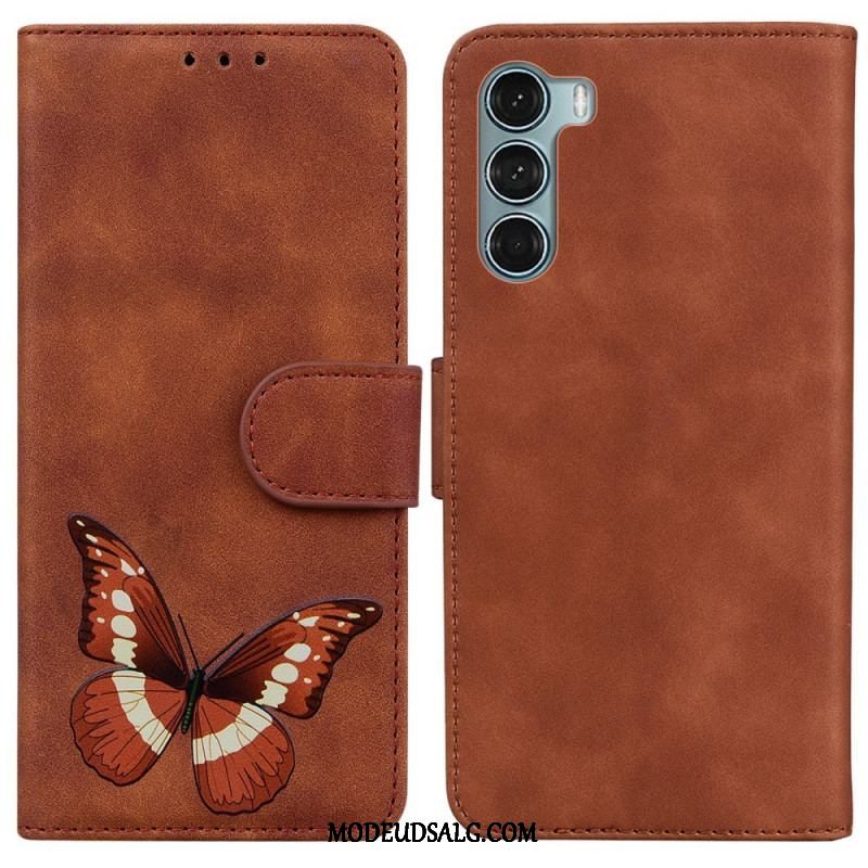 Flip Cover Moto G200 5G Skin-touch Butterfly