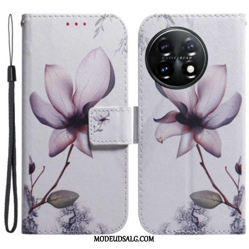 Flip Cover OnePlus 11 5G Blomst Støvet Pink