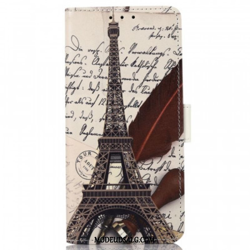 Flip Cover OnePlus Nord CE 2 Lite 5G Poetens Eiffeltårn