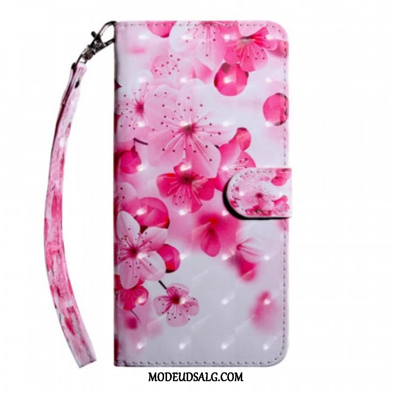 Flip Cover Oppo A16 / A16s Lyserøde Blomster