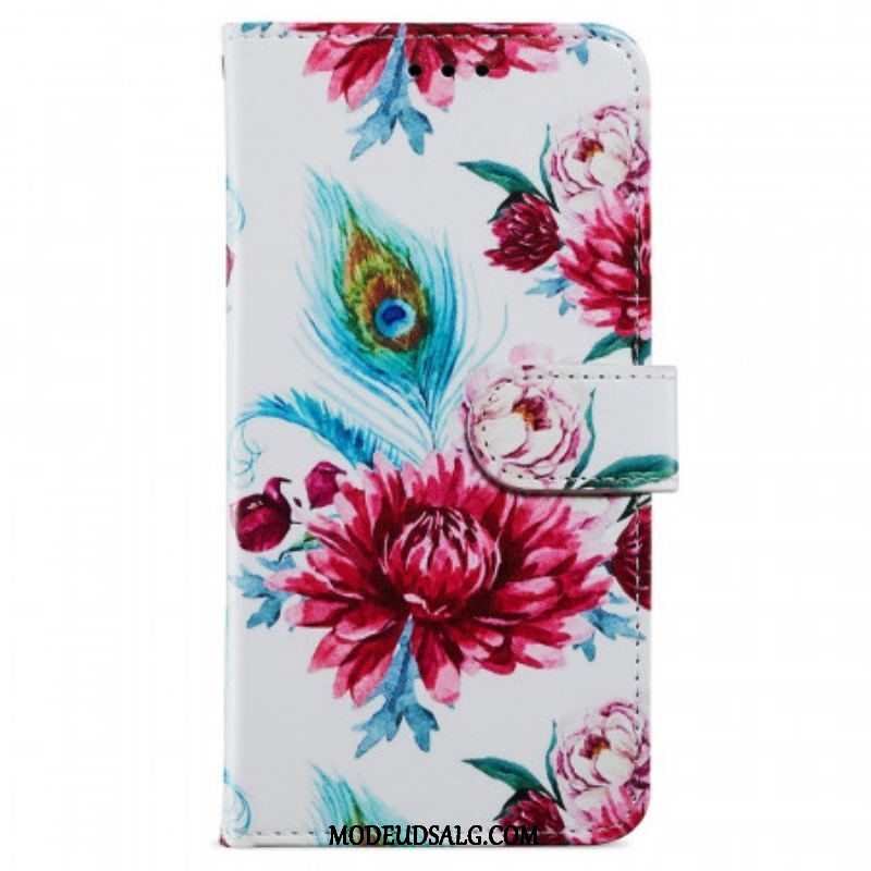 Flip Cover Samsung Galaxy A13 Intense Blomster