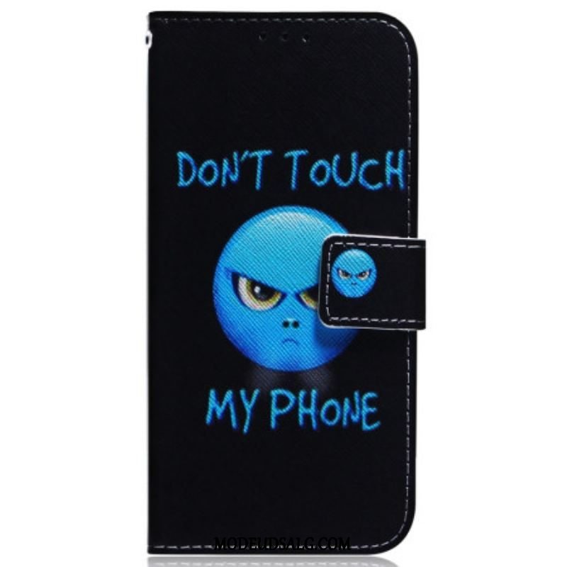 Flip Cover Samsung Galaxy A54 5G Emoji Rør Ikke Ved Min Telefon