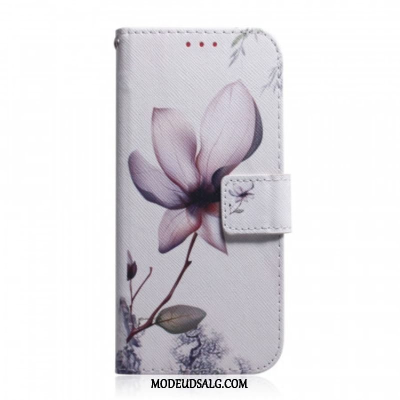 Flip Cover Samsung Galaxy M32 Blomst Støvet Pink