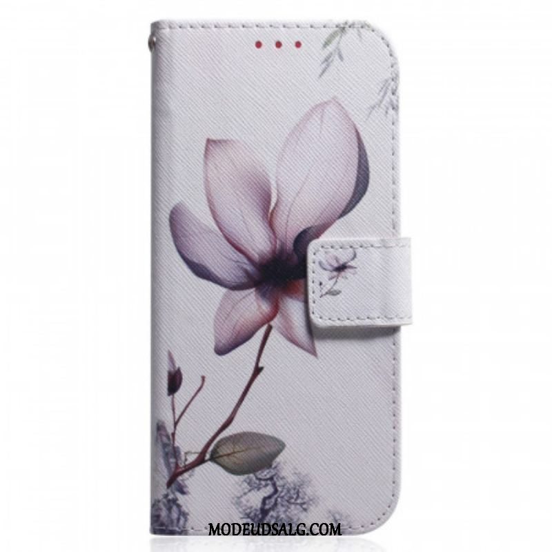 Flip Cover Samsung Galaxy M33 5G Lyserød Blomst
