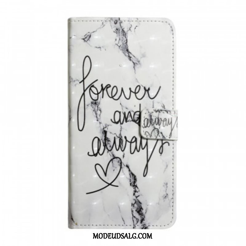 Flip Cover Samsung Galaxy S22 5G Marmor For Evigt Og Altid