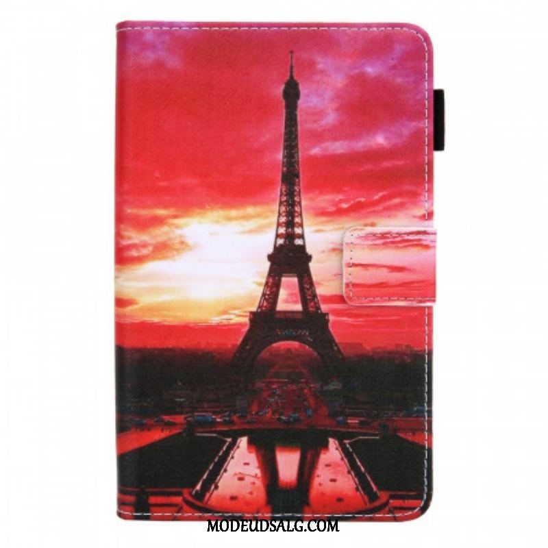 Flip Cover Samsung Galaxy Tab A8 (2021) Solnedgang Eiffeltårnet