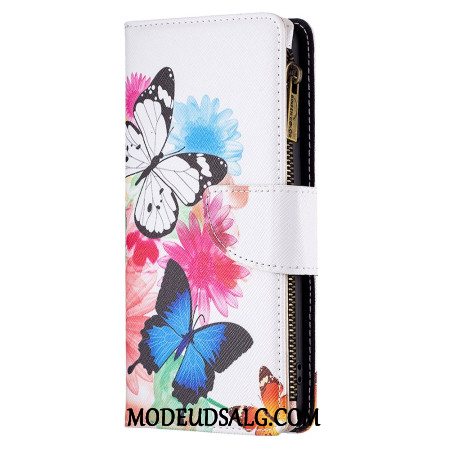 Flip Cover Til Xiaomi Redmi Note 13 Pro 4g To Sommerfugle Stroppung