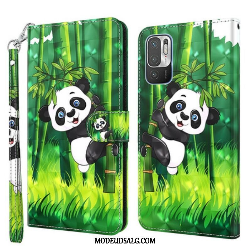 Flip Cover Xiaomi Redmi Note 10 5G Panda Og Bambus