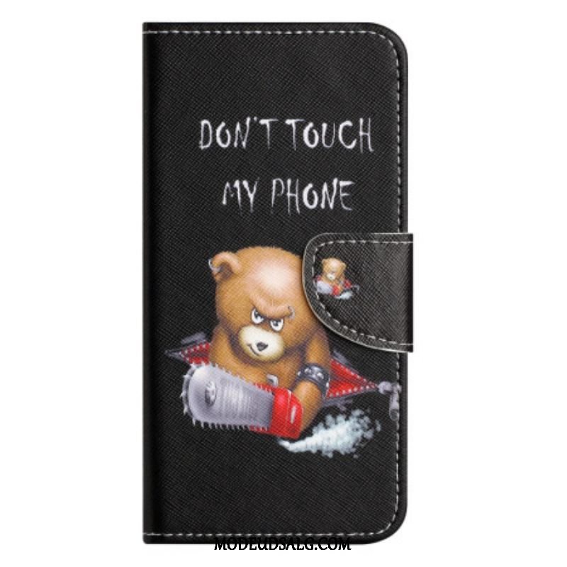 Flip Cover Xiaomi Redmi Note 12 5G Med Snor Farlig Thong Bear